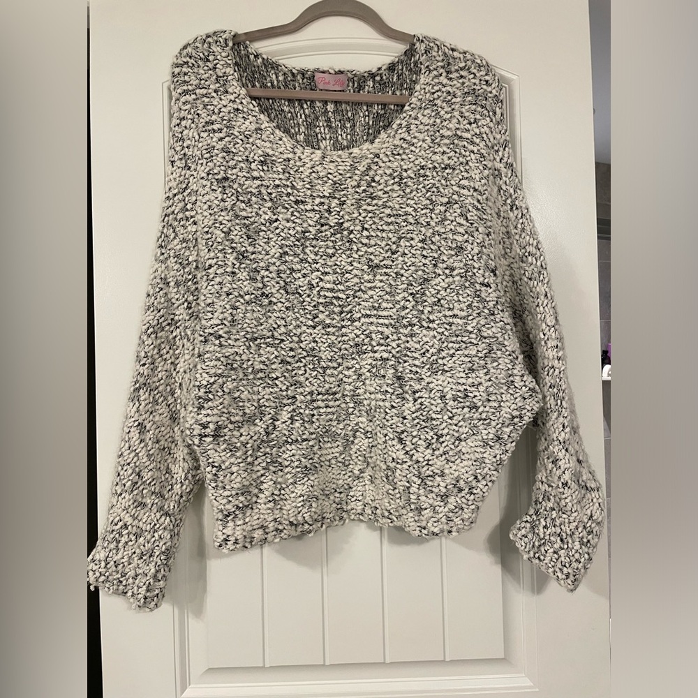 Pink lily sweater